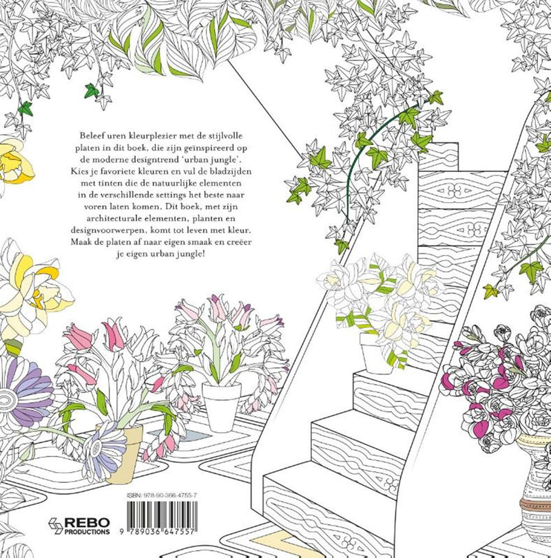 Afbeelding laden in galerijviewer, Kleurboek: urban jungle volwassene