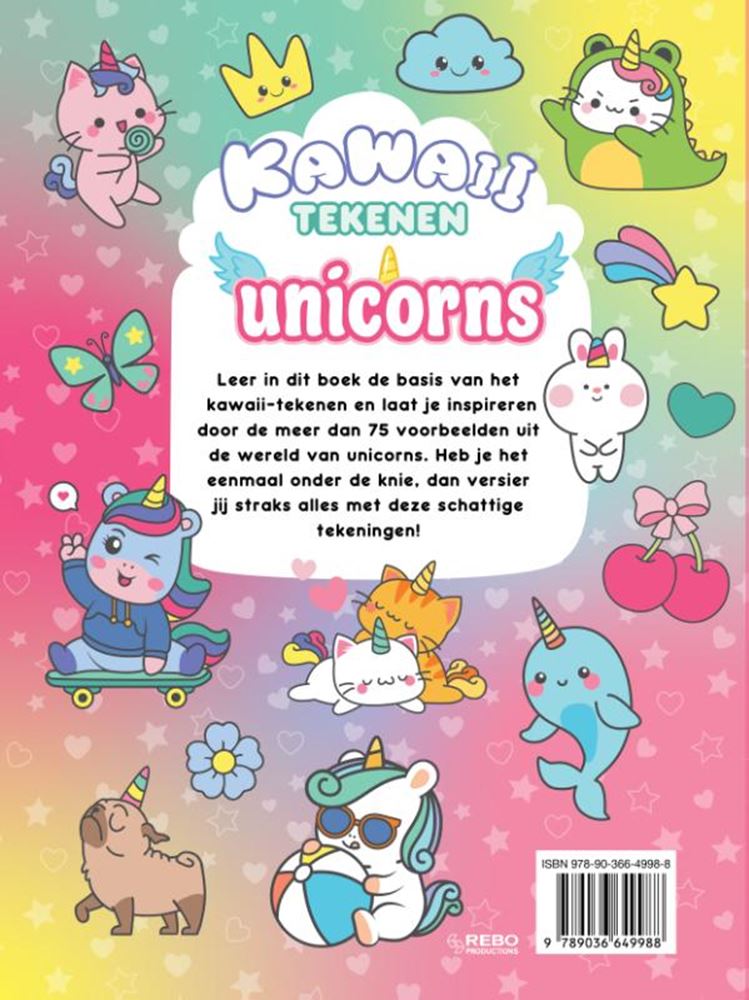 Chargez l'image dans la visionneuse de la galerie, Rebo publishers kawaii tekenen unicorns friends 4+