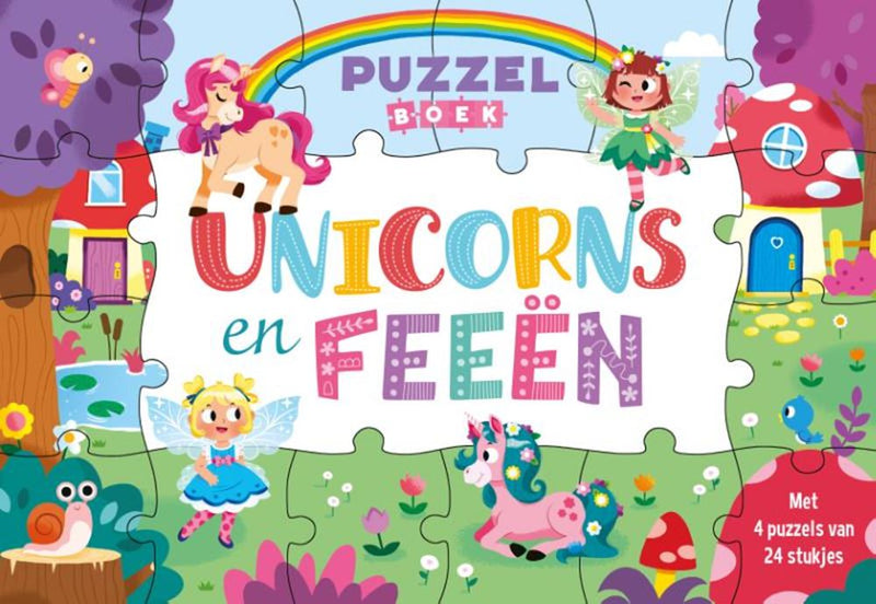 Afbeelding laden in galerijviewer, Unicorns en feeën - puzzelboek 4+
