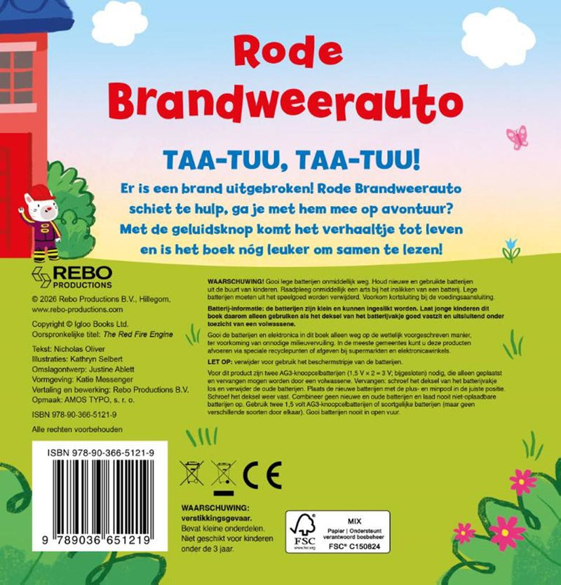 Chargez l'image dans la visionneuse de la galerie, Rebo publishers rode brandweerauto - geluidenboek