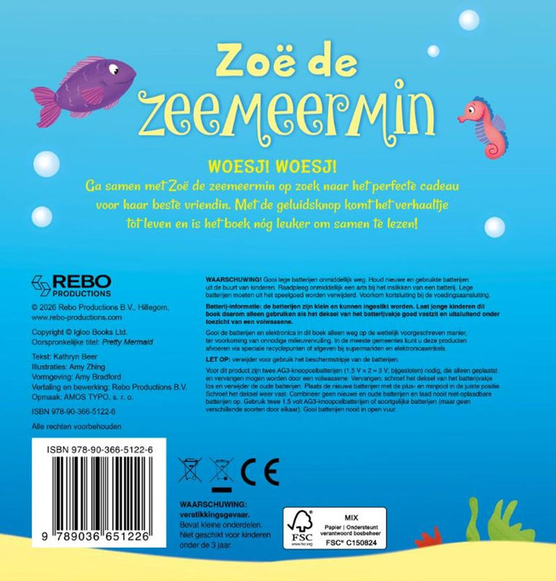 Chargez l'image dans la visionneuse de la galerie, Rebo publishers zoe de zeemeermin - geluidenboek