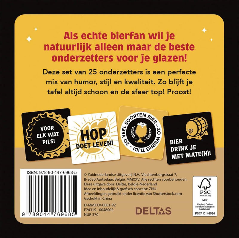 Chargez l'image dans la visionneuse de la galerie, Deltas don't worry bier happy! - 25 onderzetters