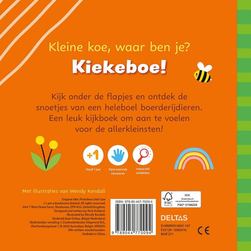 Chargez l'image dans la visionneuse de la galerie, Deltas kiekeboe kleine koe - kartonboekje met flapjes