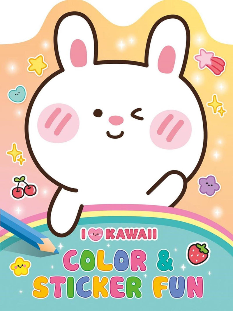 Afbeelding laden in galerijviewer, Deltas kawaii color and sticker fun kleurboek