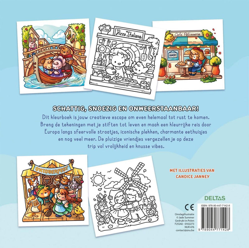 Afbeelding laden in galerijviewer, Deltas cozy europe - comfy kleurboek jade summer