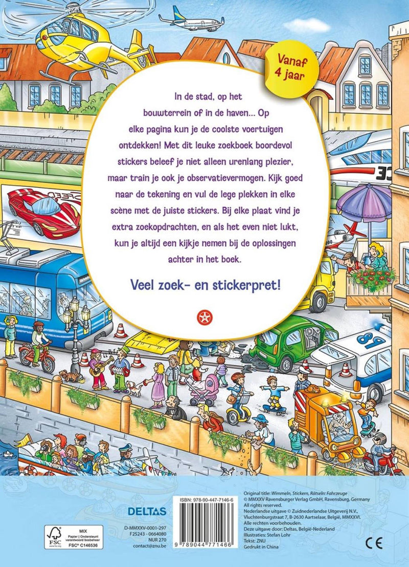 Afbeelding laden in galerijviewer, Deltas mijn leuke zoekboek met stickers - voertuigen