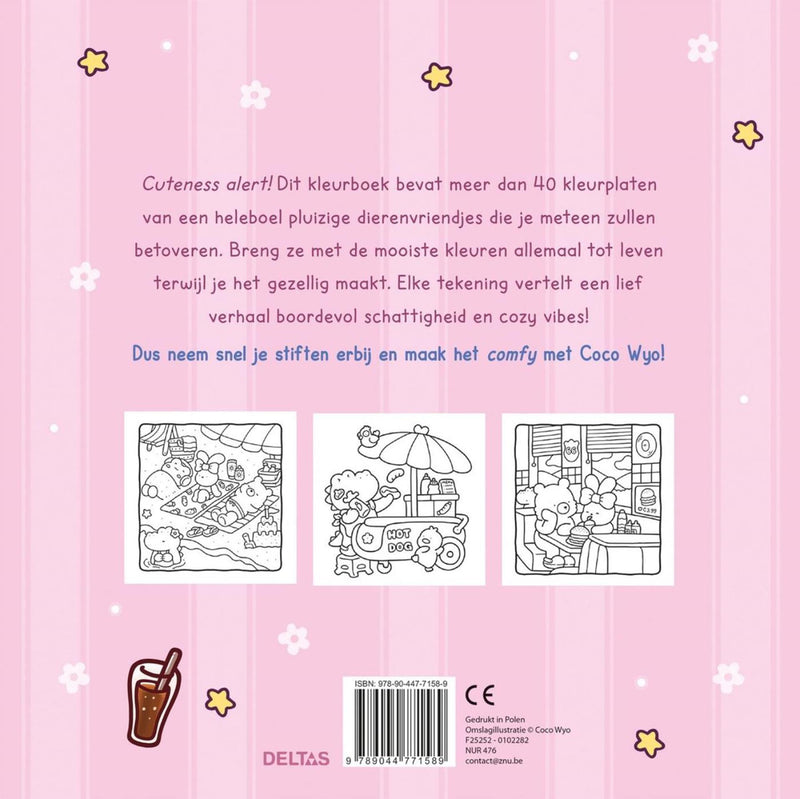 Afbeelding laden in galerijviewer, Deltas cozy friends cute comfy kleurboek coco wyo