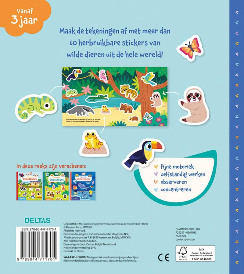 Chargez l'image dans la visionneuse de la galerie, Deltas mijn eerste stickerboek kleine handjes dieren van de wereld