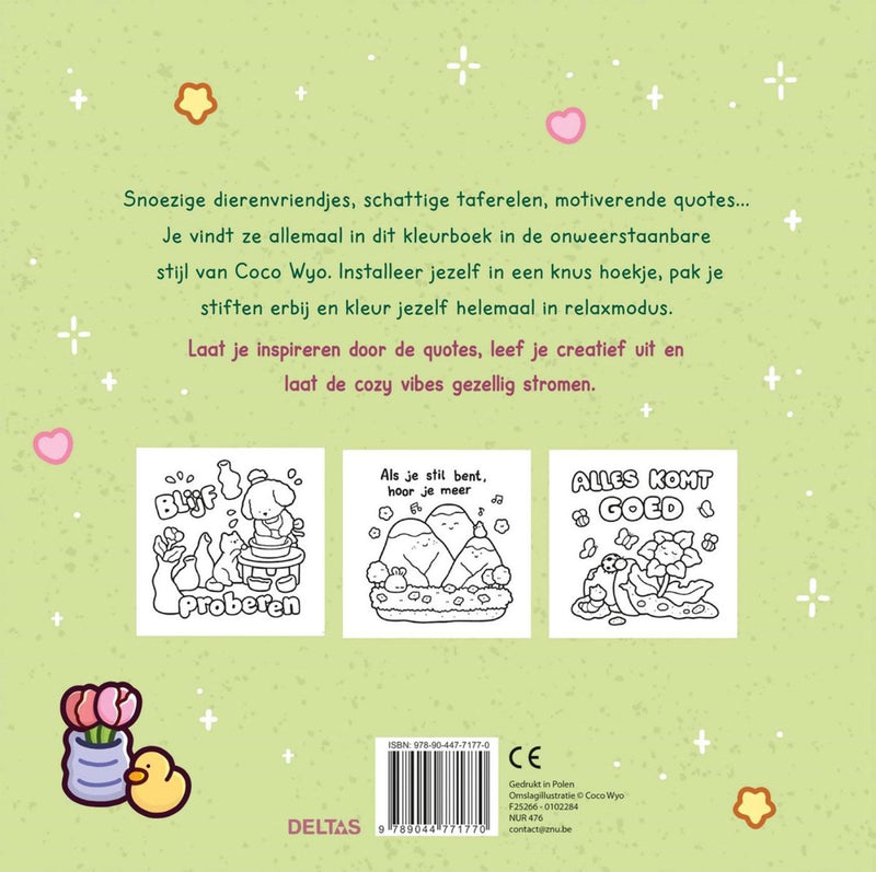 ギャラリービューアに画像をロードする, Deltas cozy vibes cute comfy kleurboek coco wyo