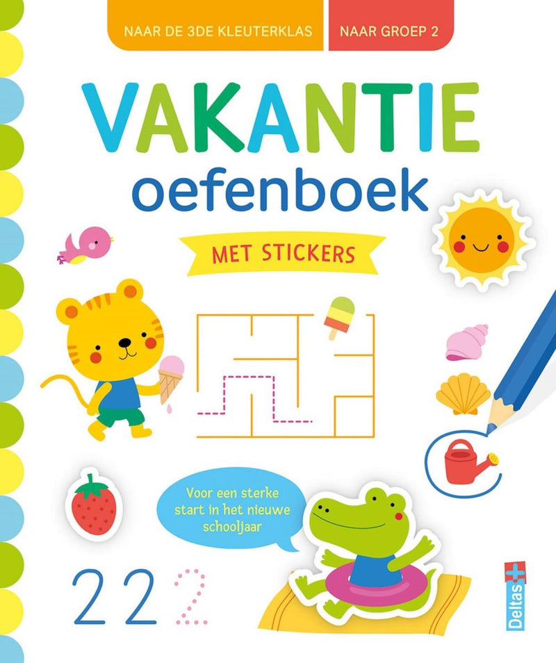 Afbeelding laden in galerijviewer, Deltas vakantie oefenboek met stickers naar groep 2