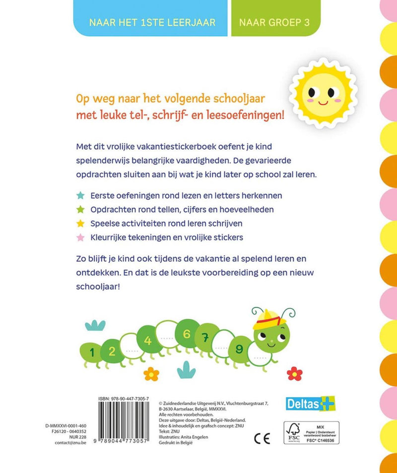 Afbeelding laden in galerijviewer, Deltas vakantie oefenboek met stickers naar groep 3