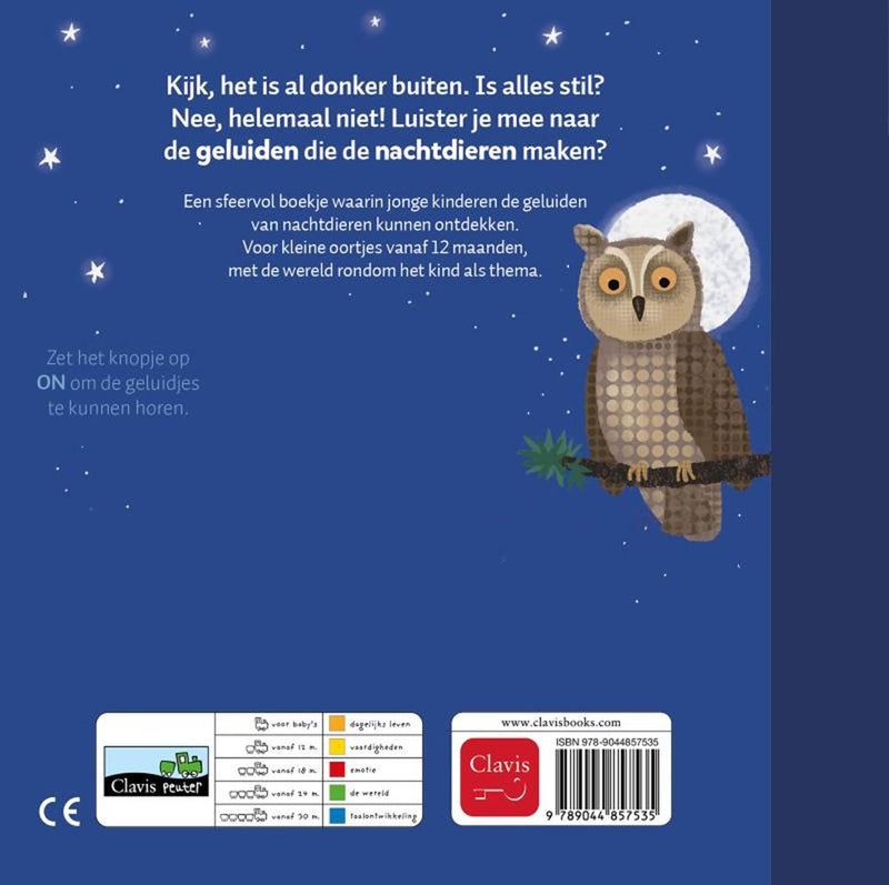 Afbeelding laden in galerijviewer, Geluidenboek: nachtdieren. 1+