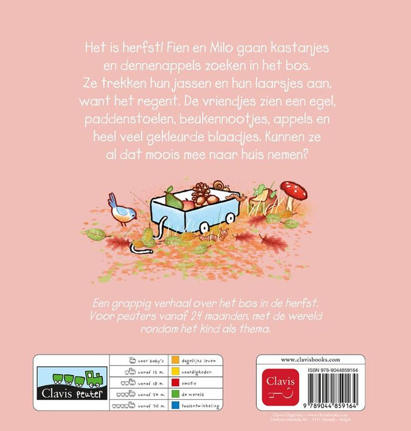 Chargez l'image dans la visionneuse de la galerie, Centraal boekhuis kartonboek: herfst met fien en milo 2+