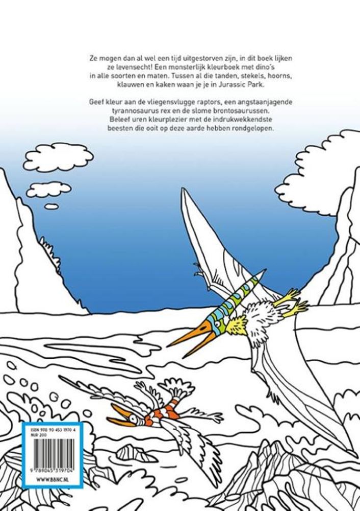 ギャラリービューアに画像をロードする, Kleurboek: dinosaurus.