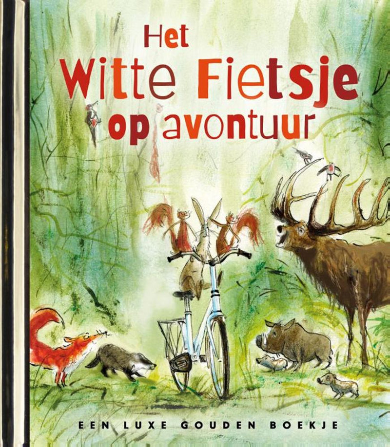 Afbeelding laden in galerijviewer, Goudenboekhet witte fietsje op avontuur
