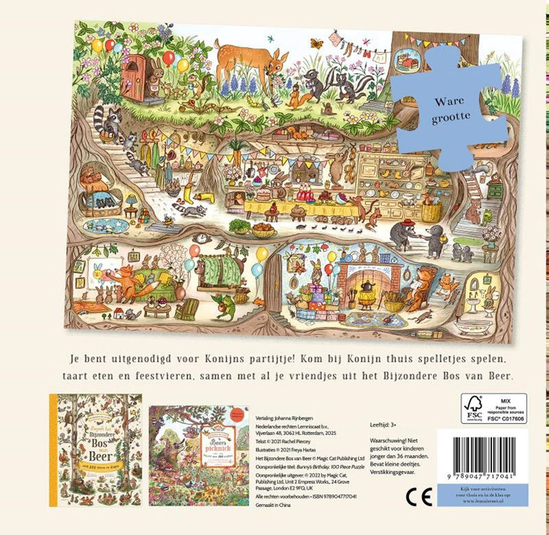 Afbeelding laden in galerijviewer, Konijns partijtje puzzel. 6+