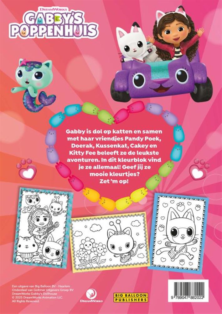 Afbeelding laden in galerijviewer, Gottmer uitgevers groep kleurboek: kleur mee met gabby 4+