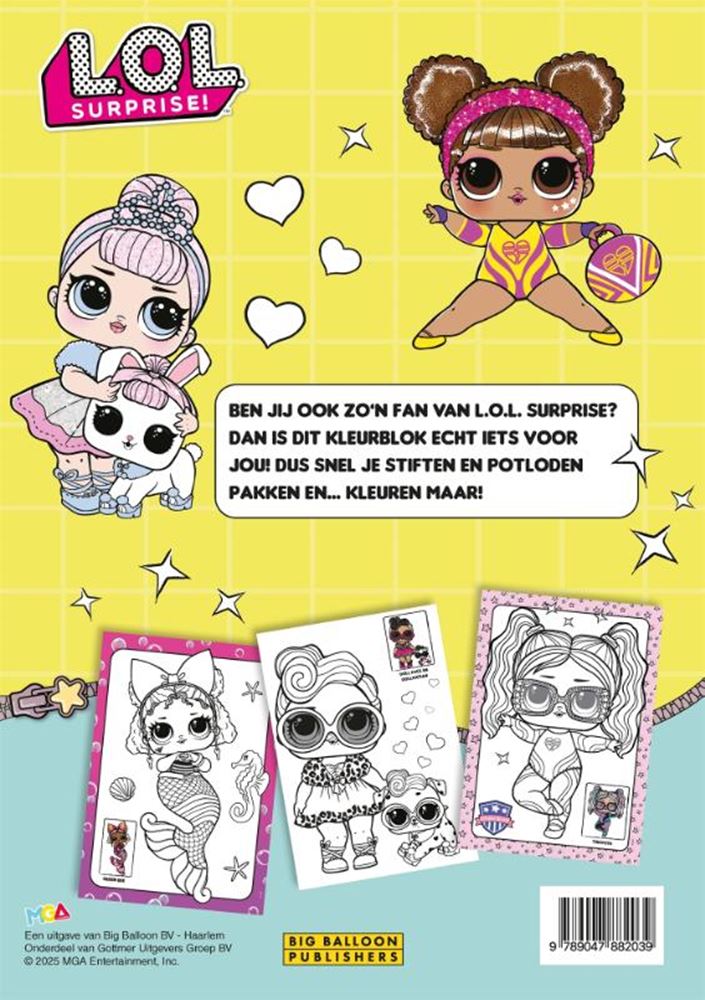 Afbeelding laden in galerijviewer, Kleurboek: l.o.l. surprise! kleurblok 4+