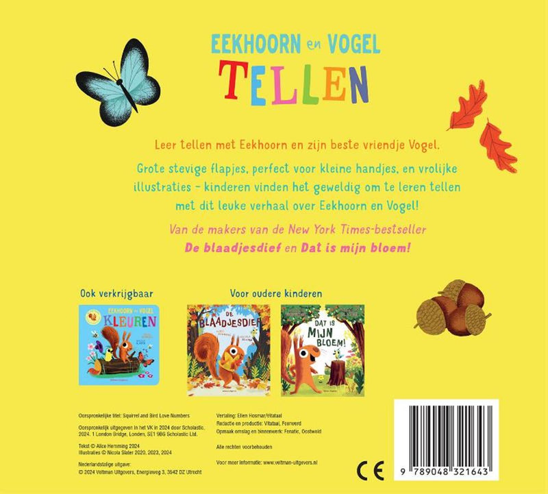 Afbeelding laden in galerijviewer, Eekhoorn en vogel ~tellen~ 1+