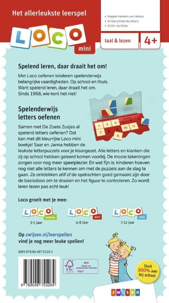 Afbeelding laden in galerijviewer, Centraal boekhuis loco mini de zoete zusjes spelen met let