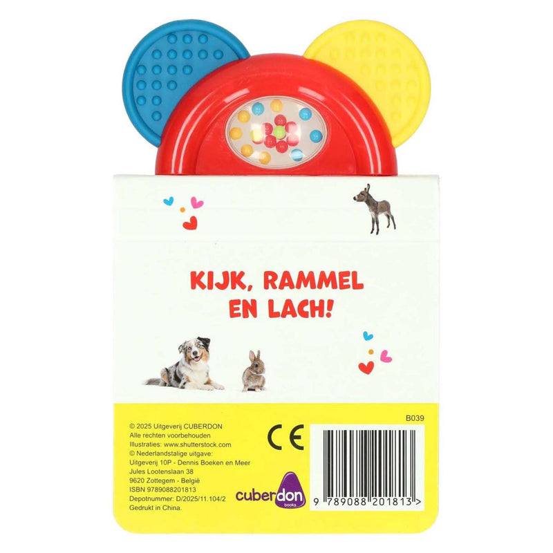 Afbeelding laden in galerijviewer, Cuberdon books rammel- en bijtboekje wie ben ik? - babydieren