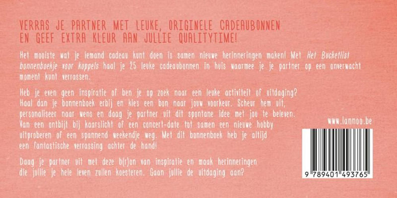 ギャラリービューアに画像をロードする, Het bucketlist bonnenboek voor koppels