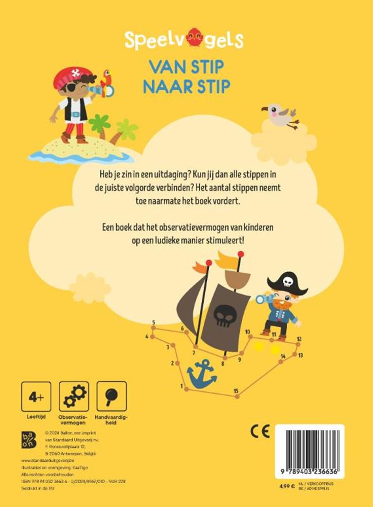 Chargez l'image dans la visionneuse de la galerie, Van stip naar stip 4+