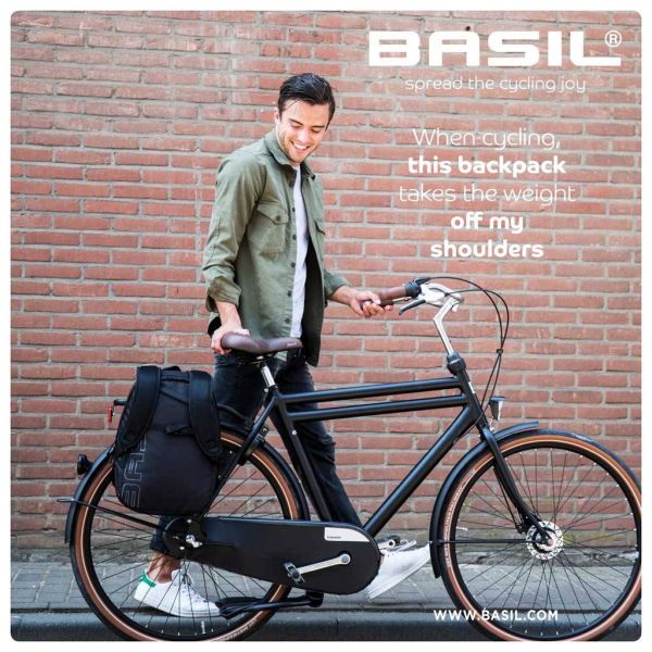Afbeelding laden in galerijviewer, Basil Flex Fietsrugzak Zwart 17L