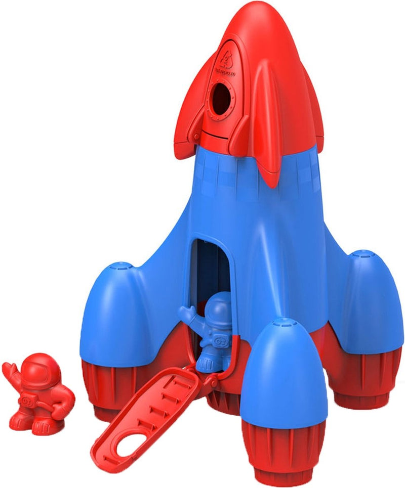 Afbeelding laden in galerijviewer, Green toys rocket - blauwe raket voor binnen en buiten