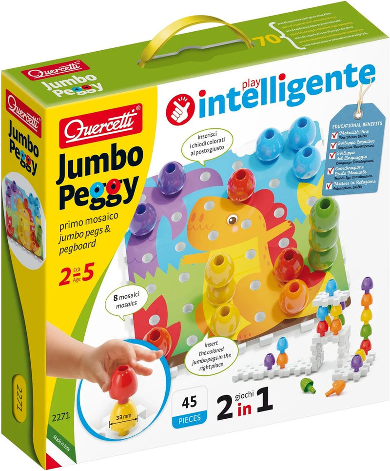 Afbeelding laden in galerijviewer, Quercetti stapelspel jumbo peggy junior karton 45-delig