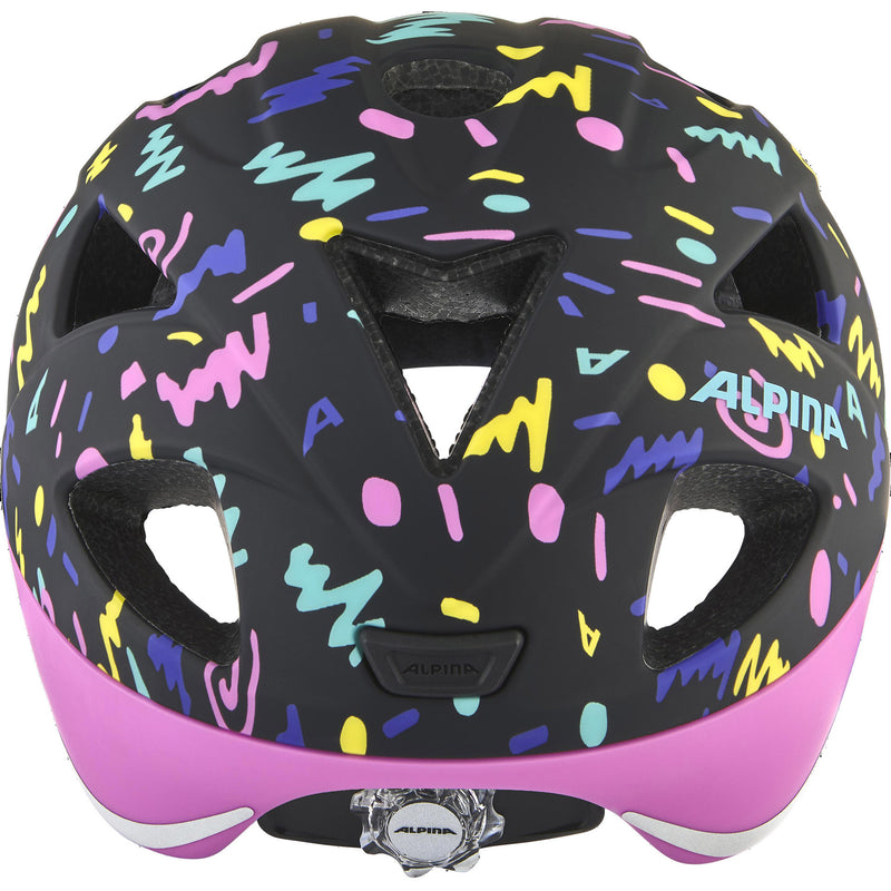 Load image into Gallery viewer, Olympic sportswear alpina sports kinderhelm ximo flash black-confetti 49-54 mat