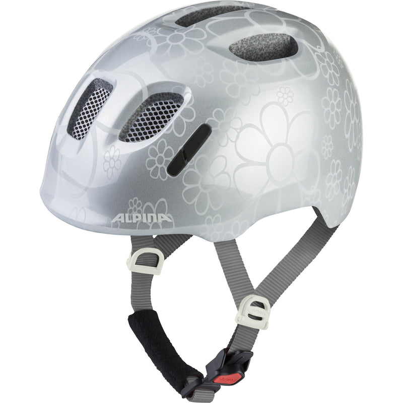 Load image into Gallery viewer, Olympic sportswear alpina sports kinderhelm ximo 2 silver fower 45-49 glans