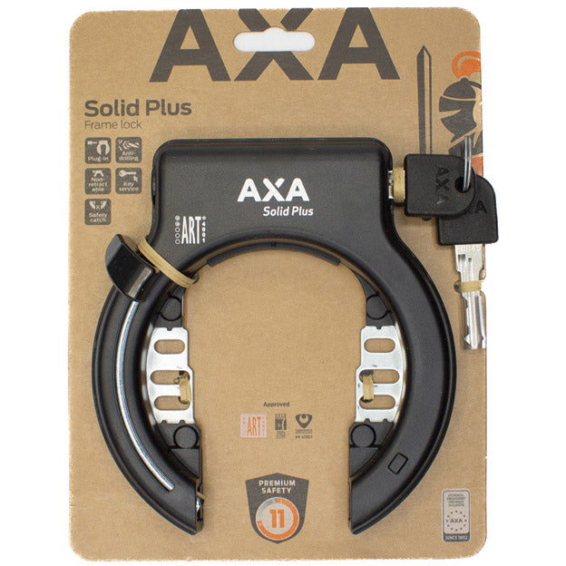 Load image into Gallery viewer, Axa ringslot solid plus zwart (op kaart)