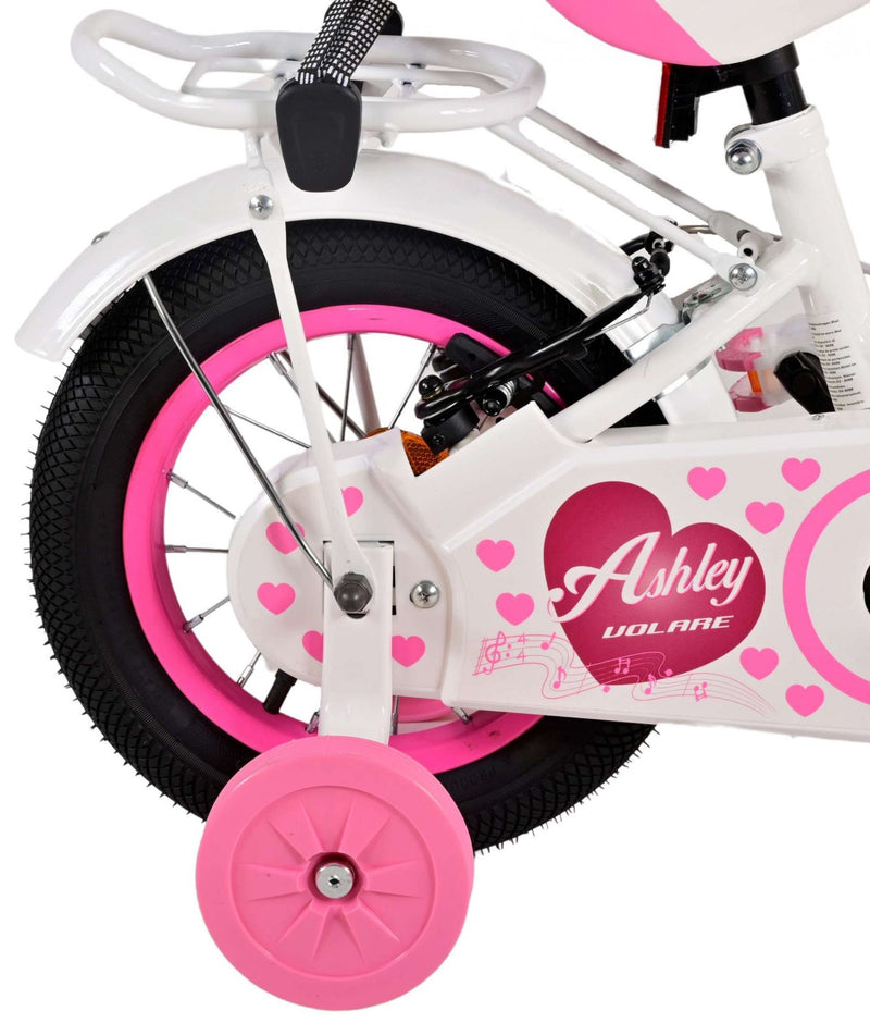 Load image into Gallery viewer, Volare Ashley Kinderfiets Meisjes 12 inch Wit Twee handremmen