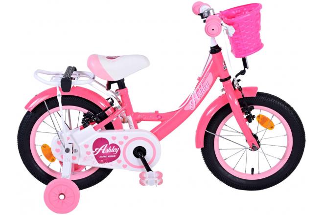 Load image into Gallery viewer, Volare Ashley Kinderfiets Meisjes 14 inch Roze Rood Twee Handremmen