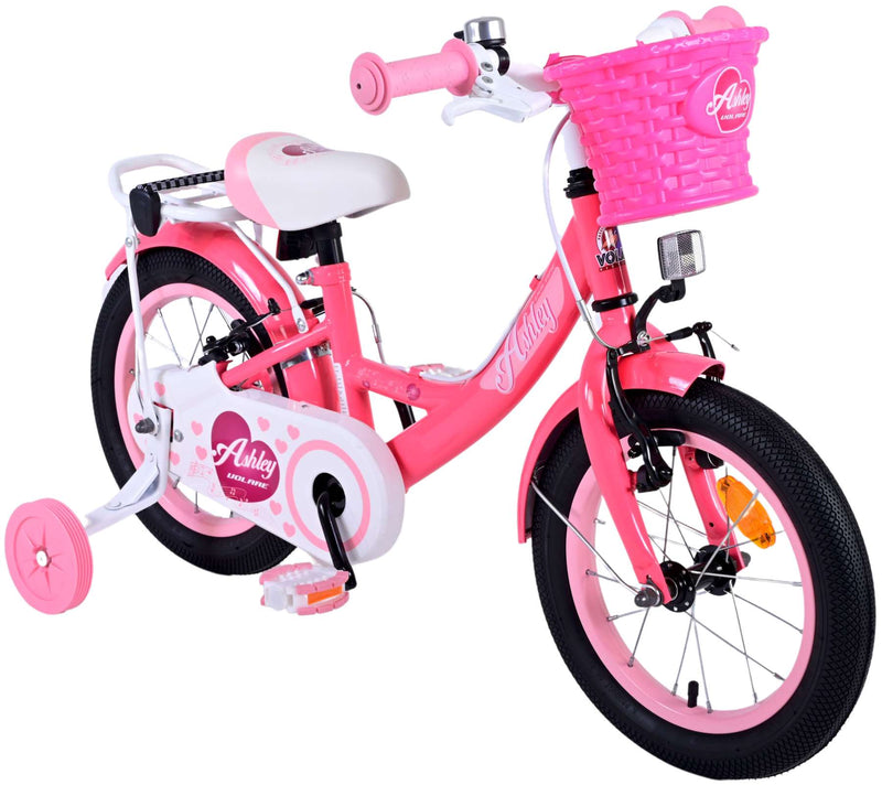 Load image into Gallery viewer, Volare Ashley Kinderfiets Meisjes 14 inch Roze Rood Twee Handremmen
