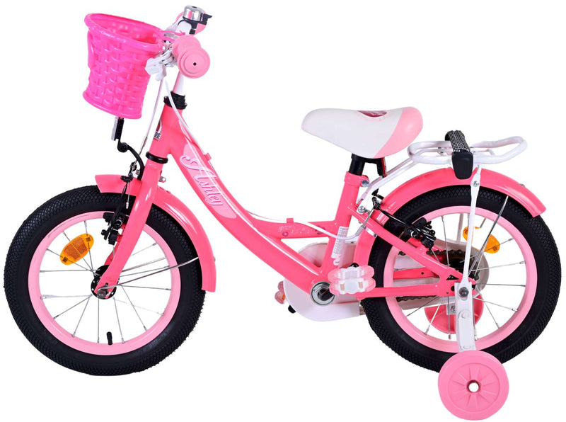 Load image into Gallery viewer, Volare Ashley Kinderfiets Meisjes 14 inch Roze Rood Twee Handremmen