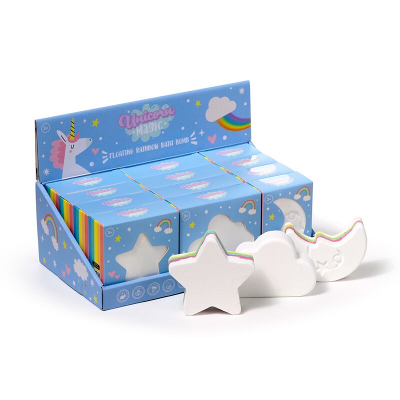 Load image into Gallery viewer, Unicorn magic regenboog drijvende bruisbal