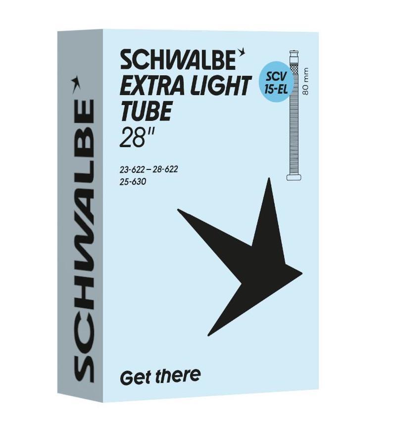 Load image into Gallery viewer, Schwalbe binnenband scv15-el 23 28-622 630 80mm zwart
