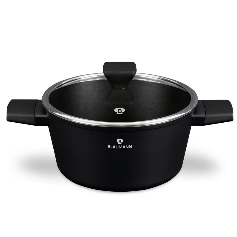 ギャラリービューアに画像をロードする, Blaumann black silver collection braadpan met deksel ø24cm