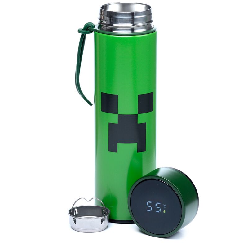 Load image into Gallery viewer, Union minecraft creeper thermosfles 450ml thermometer