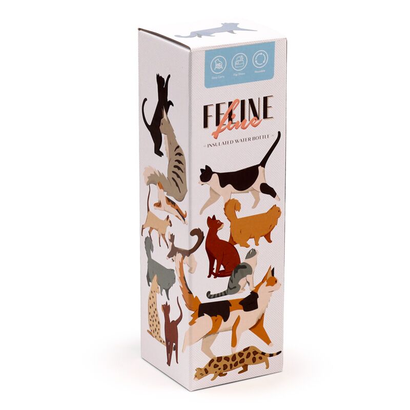 Load image into Gallery viewer, Feline fine katten thermosfles flip top 500ml