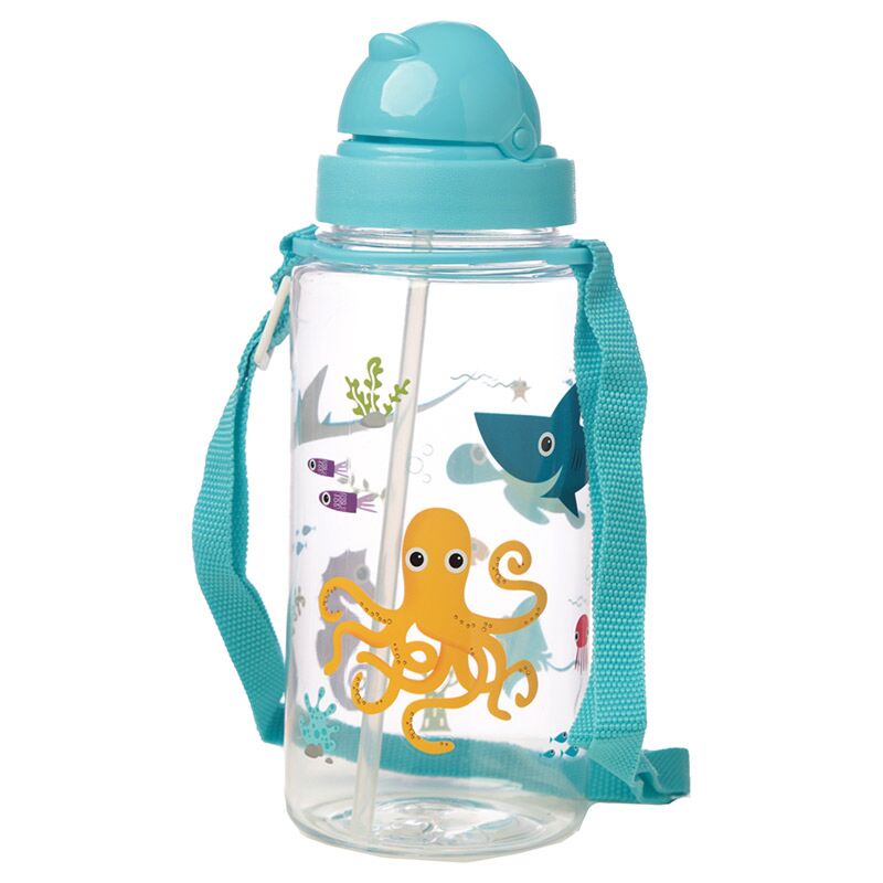 ギャラリービューアに画像をロードする, Zeedieren duurzame bpa-vrij 450ml kinder waterfles rietje