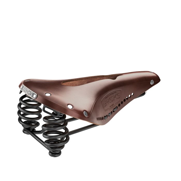 Afbeelding laden in galerijviewer, Brooks flyer carved - antic brown