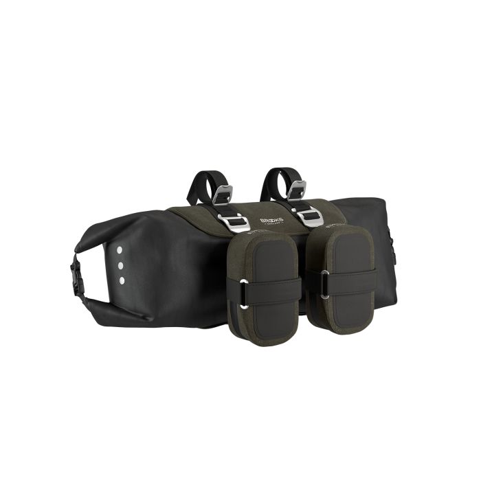 Afbeelding laden in galerijviewer, Brooks scape handlebar roll (10-12l) - mud green