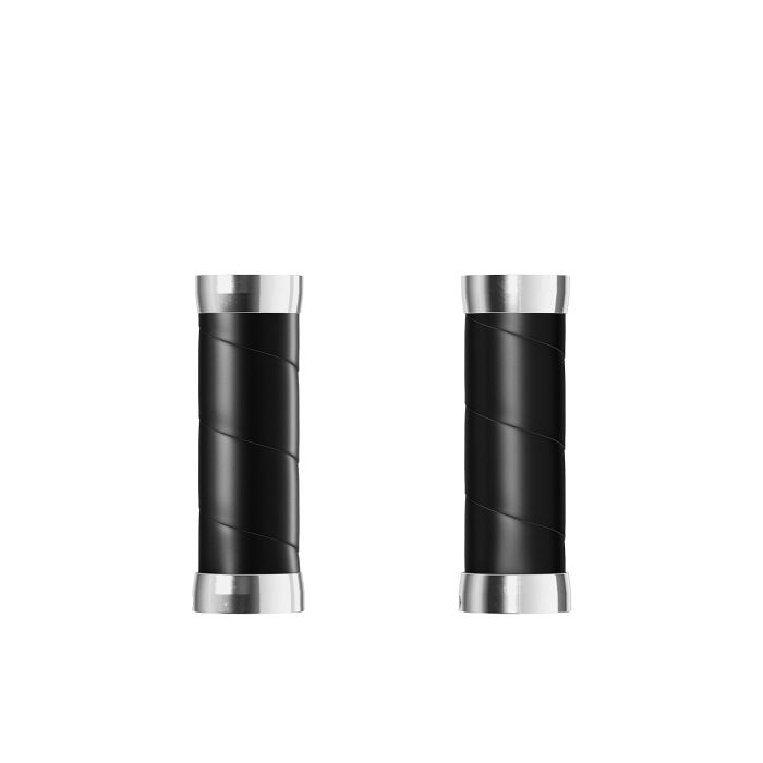 Afbeelding laden in galerijviewer, Brooks slender leather grips (100+100mm) - black