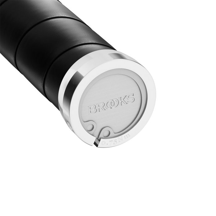 Afbeelding laden in galerijviewer, Brooks slender leather grips (130+130mm) - black