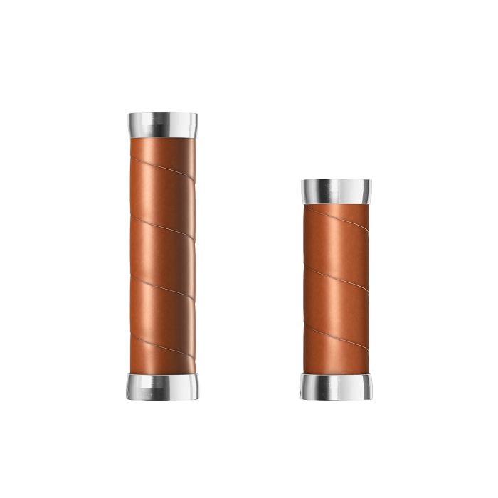 Afbeelding laden in galerijviewer, Brooks slender leather grips (100+130mm) - honey