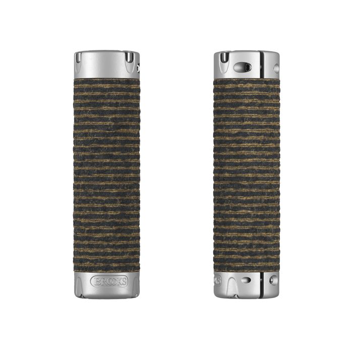 Afbeelding laden in galerijviewer, Brooks plump leather grips (130+130mm) - black