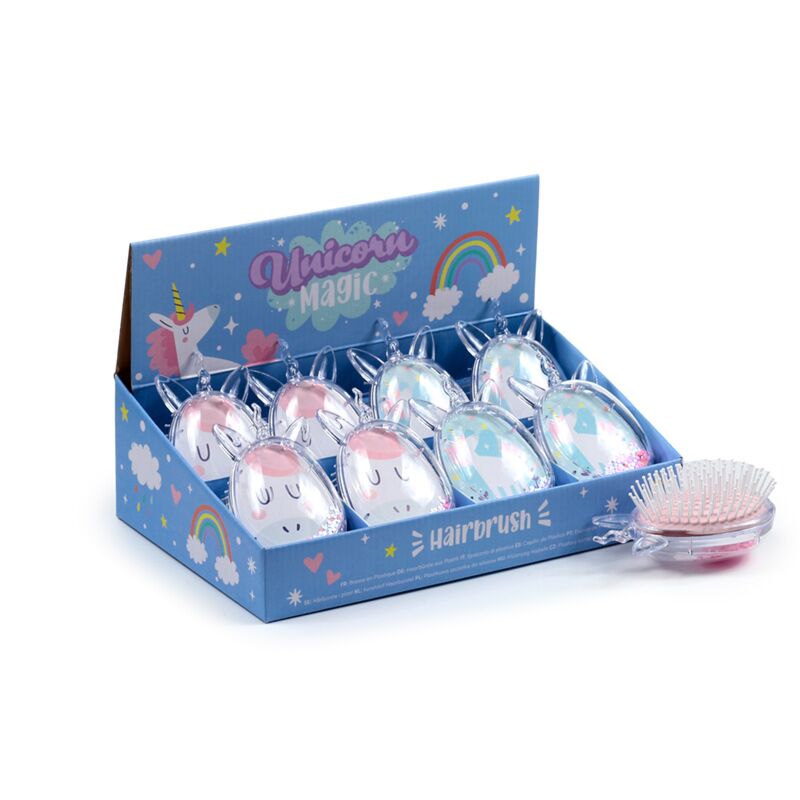 Laden Sie das Bild in Galerie -Viewer, Unicorn magic-vormige glitter haarborstel